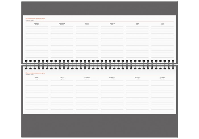 Планинг недатированный, 56л., 330*130мм, кожзам, BG 