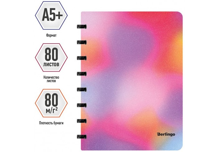 Бизнес-тетрадь А5+, 80л., Berlingo 