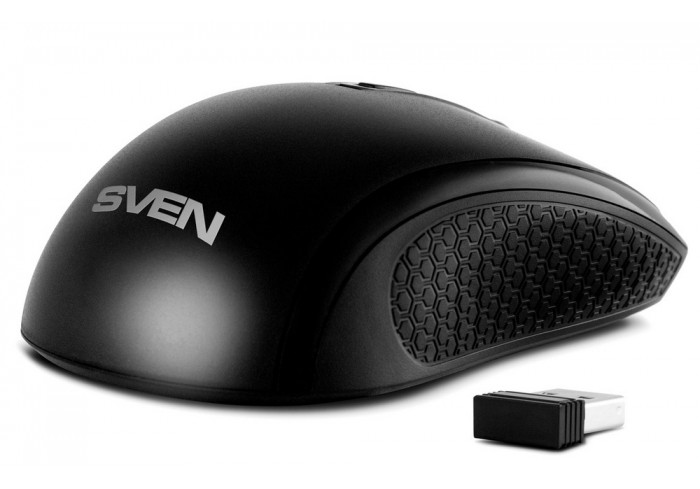 Мышь беспроводная Sven RX-220W, черный, 3btn+Roll