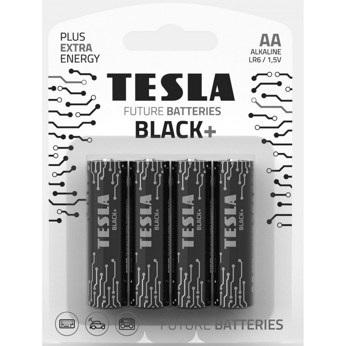 Элемент питанияTESLA Black+ LR6 4BP(АА)