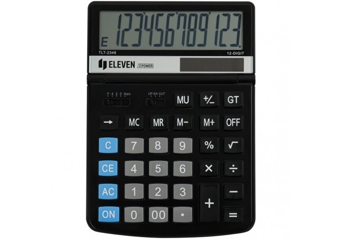 Калькулятор настольный Eleven TLT-2348, 12 разрядов, 2-ое питание, с регулир.углом наклона дисплея