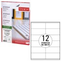 Этикетка самоклеящаяся 105х48 мм, 12 этикеток, белая, 70 г/м2, 50 листов, TANEX, сырье Финляндия, 11