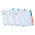 Разделитель листов А4, цифровой 1-10, цветной,пластиковый