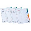 Разделитель листов А4, цифровой 1-20, цветной, пластиковый
