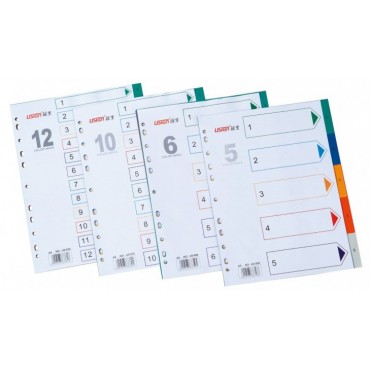Разделитель листов А4, цифровой 1-31, цветной, пластиковый