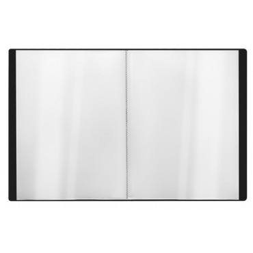 Папка с 60 вкладышами А4, 700мкм (файлы 25мкм), пластик, черная