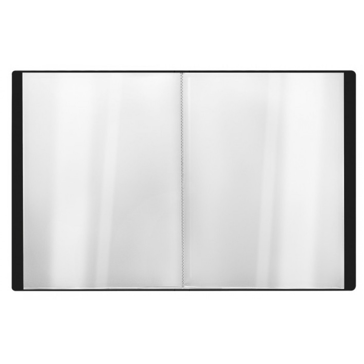 Папка на 10 вкладышей А4, 700мкм (файлы 40мкм), пластик, черная