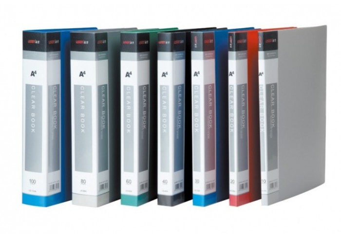 Папка на 10 вкладышей А4, 700мкм (файлы 40мкм), пластик, черная