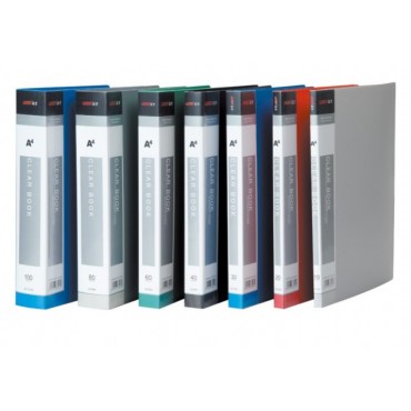 Папка на 40 вкладышей А4, 650мкм, (файлы 25мкм), пластик, черная