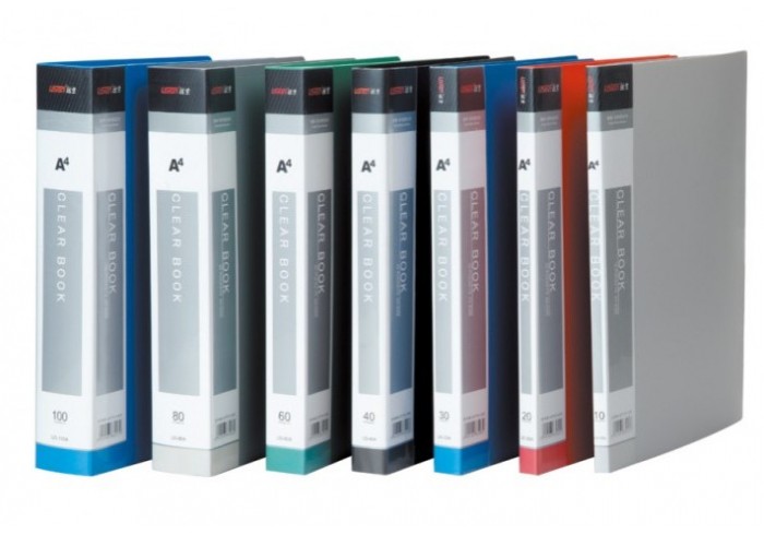 Папка на 40 вкладышей А4, 850мкм, (файлы 40мкм), пластик, черная