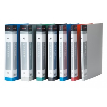 Папка на 40 вкладышей А4, 650мкм, (файлы 25мкм), пластик, зеленая