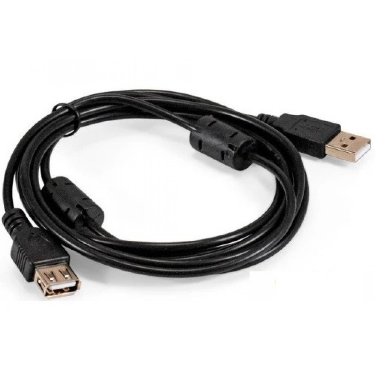 Удлинитель USB 2.0 ExeGate EX-CCF-USB2-AMAF-1.8F (Am/Af, позолоченные контакты, ферритовые кольца, 1