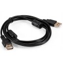 Удлинитель USB 2.0 ExeGate EX-CCF-USB2-AMAF-1.8F (Am/Af, позолоченные контакты, ферритовые кольца, 1