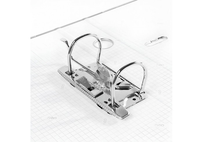 Папка регистратор 50мм А4 ПВХ, Deli, серая, метал.уголки, разборная, 1,8мм