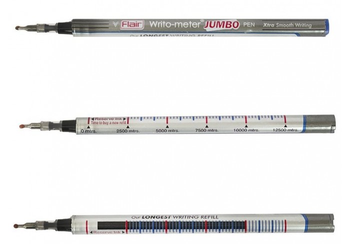 Стержень шариковый 118 мм, синий объемный, WRITO-METER JUMBO, Flair
