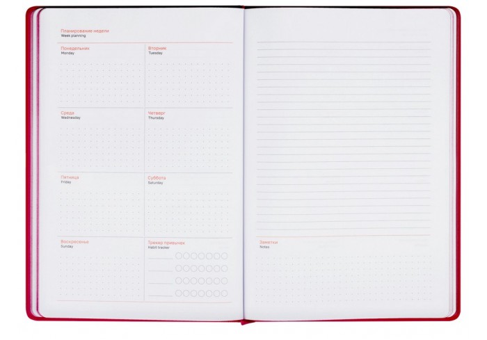 Еженедельник недатированный, B5, 64л., твердый переплет, кожзам, BG 