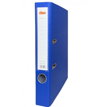 Папка-регистратор 50мм, Class, ПВХ, с мет уголком, синяя