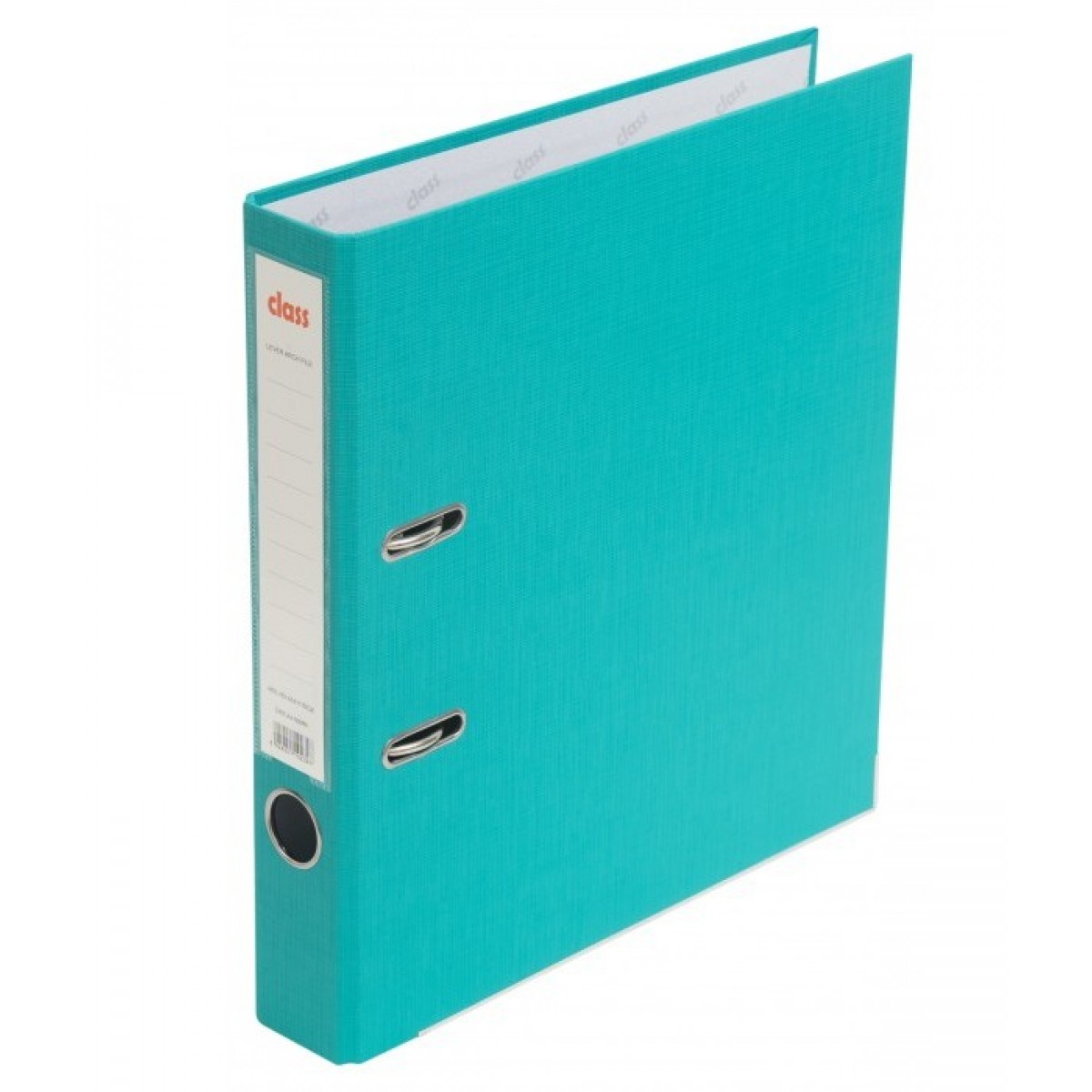 Папка-регистратор 50мм, Class, ПВХ, с мет уголком,  бирюзовая