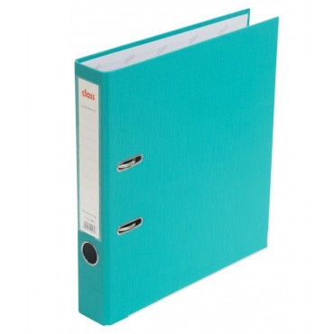 Папка-регистратор 50мм, Class, ПВХ, с мет уголком,  бирюзовая