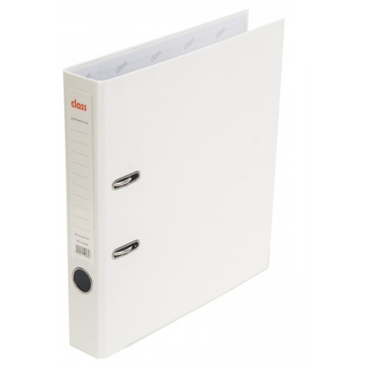 Папка-регистратор 50мм, Class, ПВХ, с мет уголком, белая
