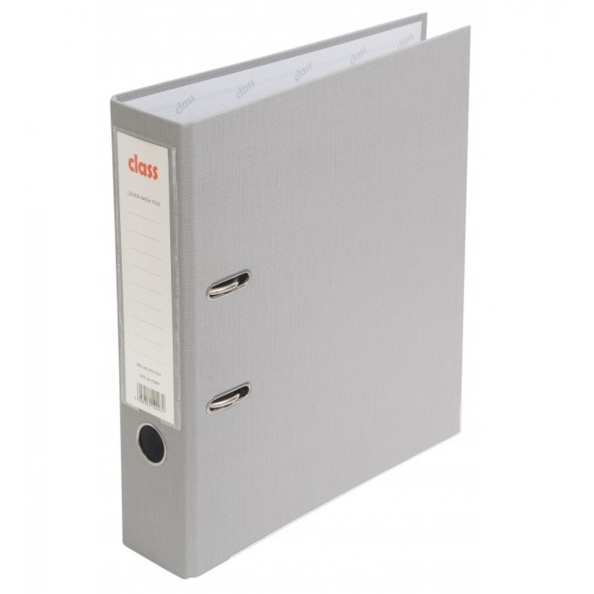 Папка регистратор 75мм, Class, ПВХ, с метал.уголком, серая