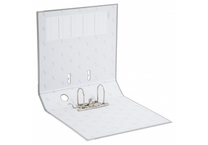 Папка регистратор 75мм, Class, ПВХ, с метал.уголком, серая