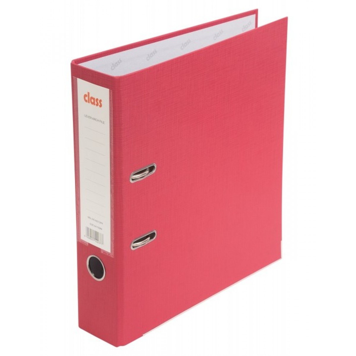 Папка-регистратор 75мм, Class, ПВХ, с метал.уголком, розовая