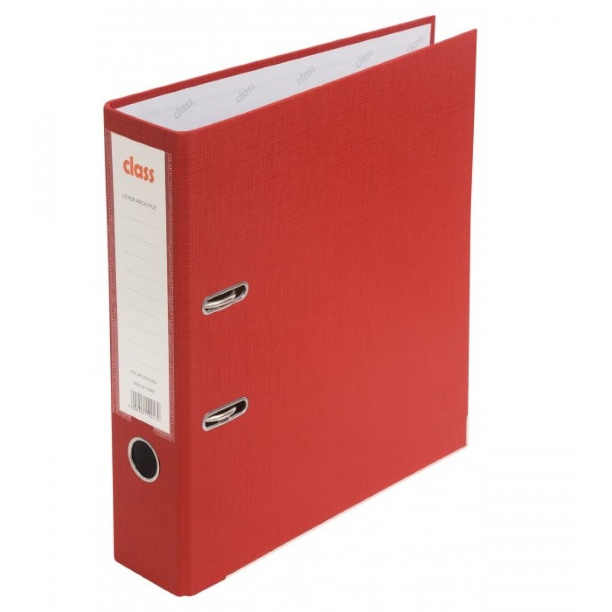 Папка-регистратор 75мм, Class, ПВХ, с метал.уголком, красная