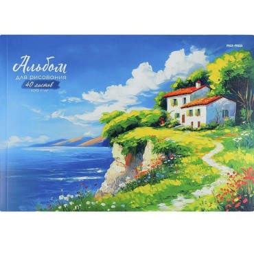 Альбом для рисования А4 40л. ПРИРОДА на склейке, картон. обложка, офсет