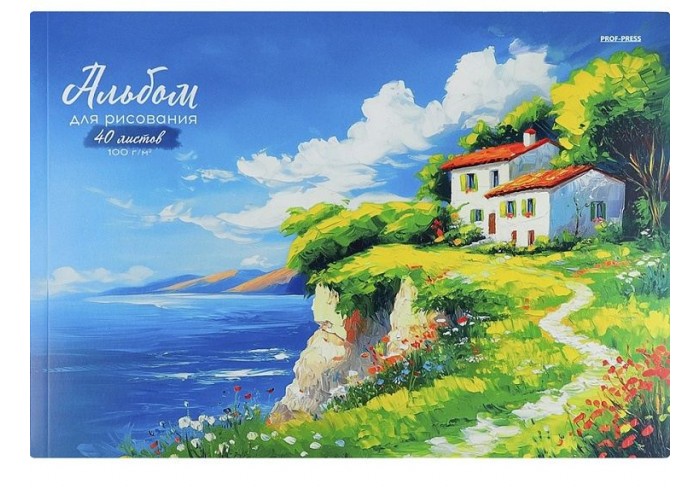 Альбом для рисования А4 40л. ПРИРОДА на склейке, картон. обложка, офсет