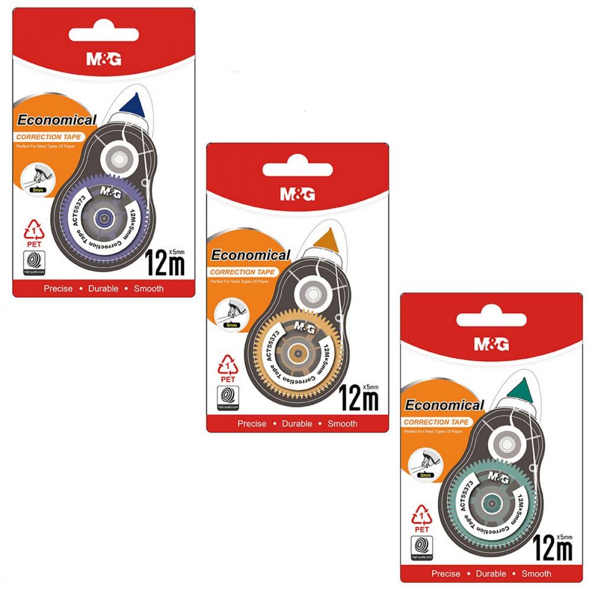 Корректирующая лента в роллере 5 мм х 12 м, M&G