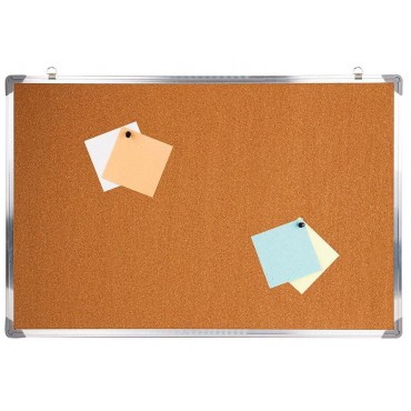 Доска пробковая 45х60 с подвесом, алюминиевая рама