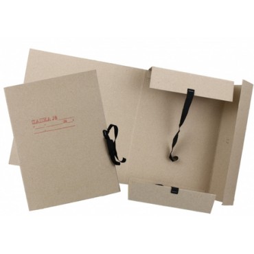 Папка на 4-х завязках с корешком 80 мм., А4, картон серый