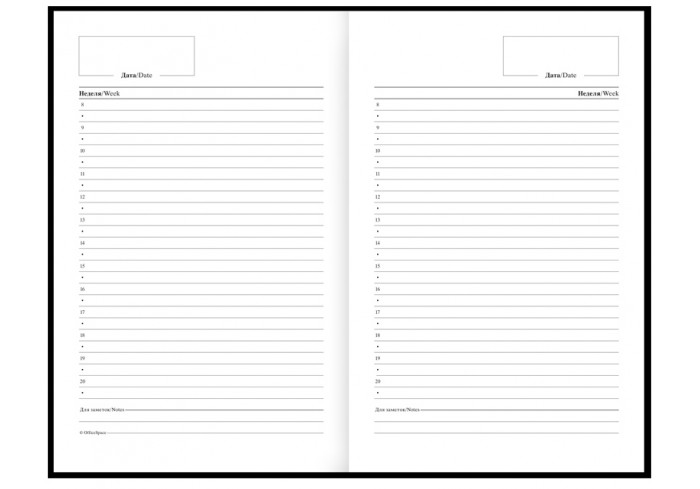 Ежедневник недатированный А5, 160л., 7БЦ, OfficeSpace 