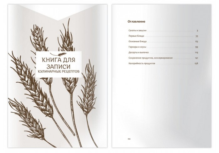 Книга для записи рецептов А5 80л., BG 