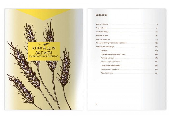 Книга для записи рецептов А5 96л., BG 