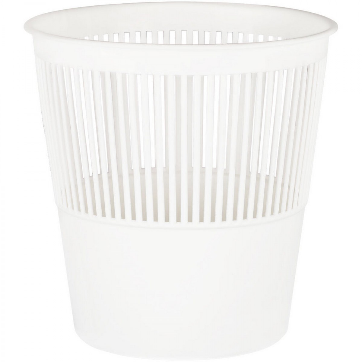 Корзина для бумаг СТАММ, 09л, сетчатая, белая