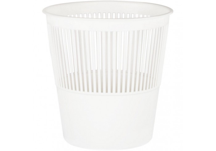 Корзина для бумаг СТАММ, 09л, сетчатая, белая