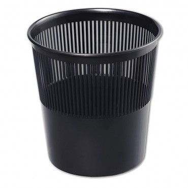 Корзина для бумаг  9 л. сетчатая, черная пр.РФ