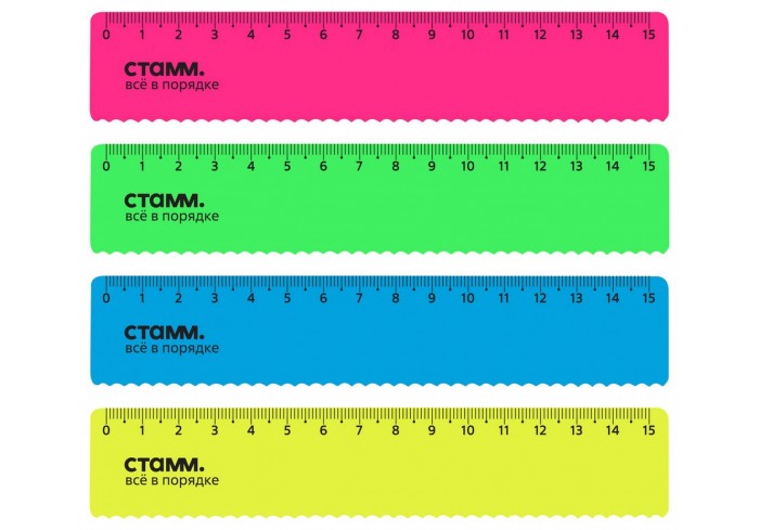 Линейка 15см СТАММ 