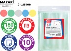 Набор обложек для тетрадей, цветные полупрозрачные, 10 шт (5цв.), ПЭ, 180 мкм. Размер: 212х345 мм.