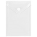 Папка-конверт на кнопке СТАММ А6 (105*148мм), 150мкм, пластик, прозрачная, бесцветная