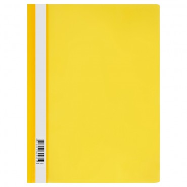 Папка-скоросшиватель пластик. СТАММ А4, 120мкм, желтая с прозр. верхом