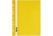 Папка-скоросшиватель пластик. перф. СТАММ А4, 180мкм, желтая с прозр. верхом