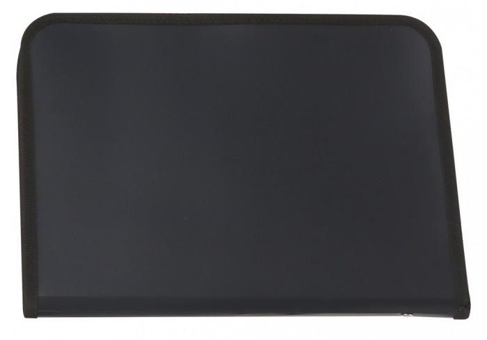 Папка на молнии СТАММ А4, 500мкм, пластик, молния вокруг, черная