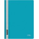 Папка-скоросшиватель пластик. СТАММ А4, 180мкм, бирюзовая с прозр. верхом