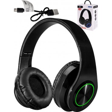 Беспроводные полноразмерные наушники с микрофоном блютуз, черный,