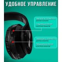 Беспроводные полноразмерные наушники с микрофоном блютуз, черный,