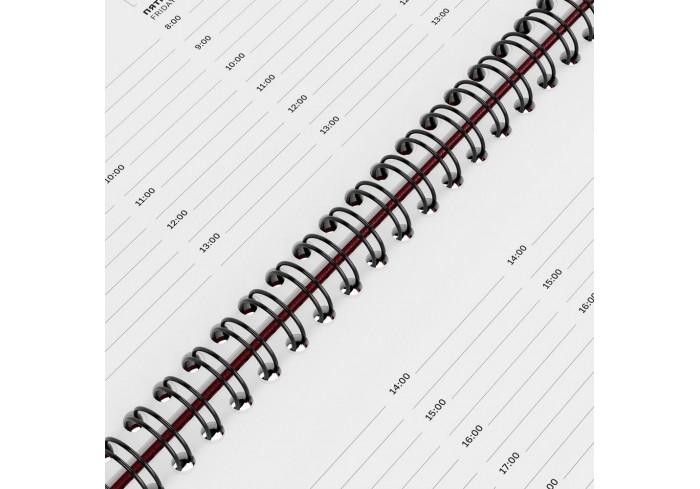 Планинг недатированный 56л., 285*100, бумвинил, BG, бордовый