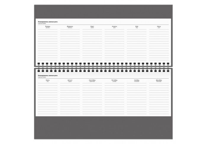 Планинг недатированный 56л., 285*100, бумвинил, BG, бордовый